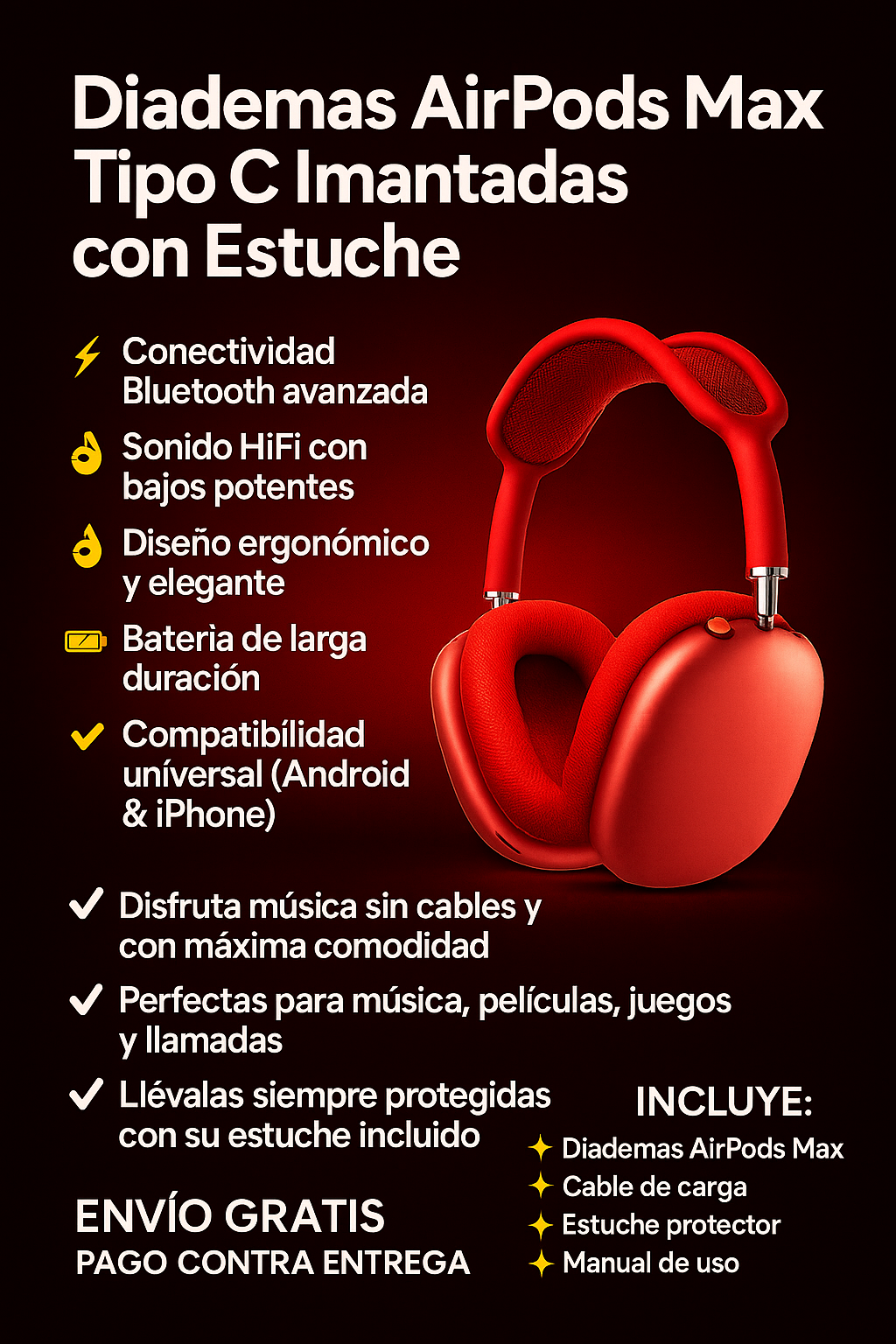 Diadema Airpods Con Estuche Type C 2.0